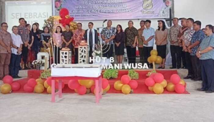 HUT Ke-8 GMIM Getsemani Wusa Penuh Khidmat Ibadah Dipimipin Pnt. Joune J.E Ganda