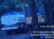 Mobil Tangki Kepala Biru Nyasar.Masuk Hutan Diduga Ada Peran Mafia Solar