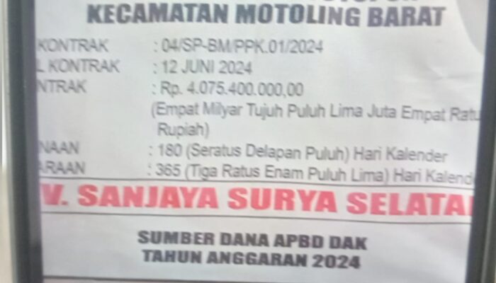 Proyek Penanganan Jalan Raanan Baru-Toyopon di Minahasa Selatan Bakal Tidak Selesai Tepat Waktu, LSM KIBAR Desak Pengawasan Kejaksaan