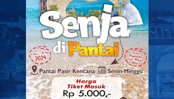 HTM Murah, Pantai Pasir Kencana Suguhkan View Cantik saat Senja